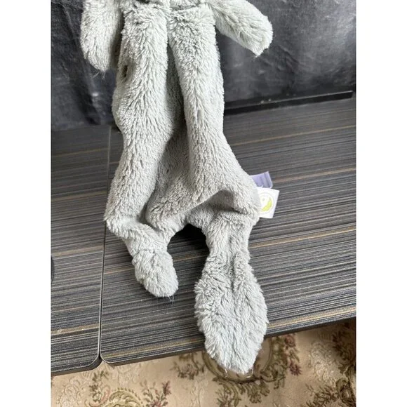 ANIMAL ADVENTURE OWL SECURITY Blanket‎ 14” Gray Plush Grey Lovey Furry Read - Picture 2 of 11